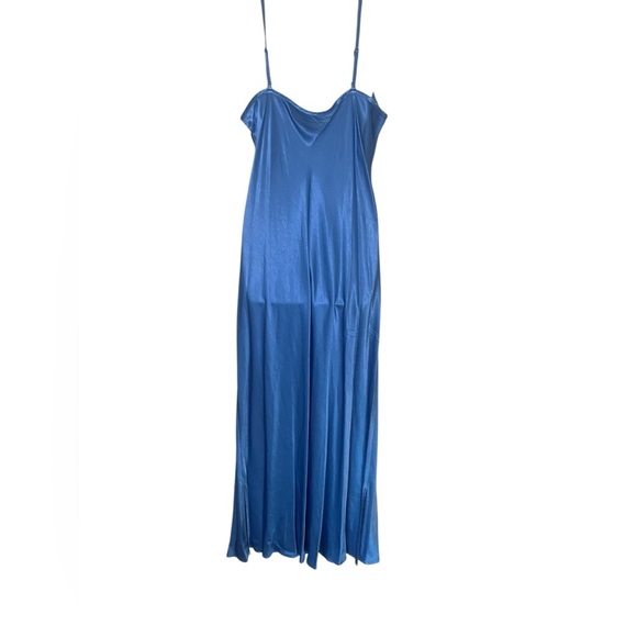 Enza Costa New Pool Blue Bias Cut Tank Slip Dress Size 4 / Extra Large - Picture 4 of 7